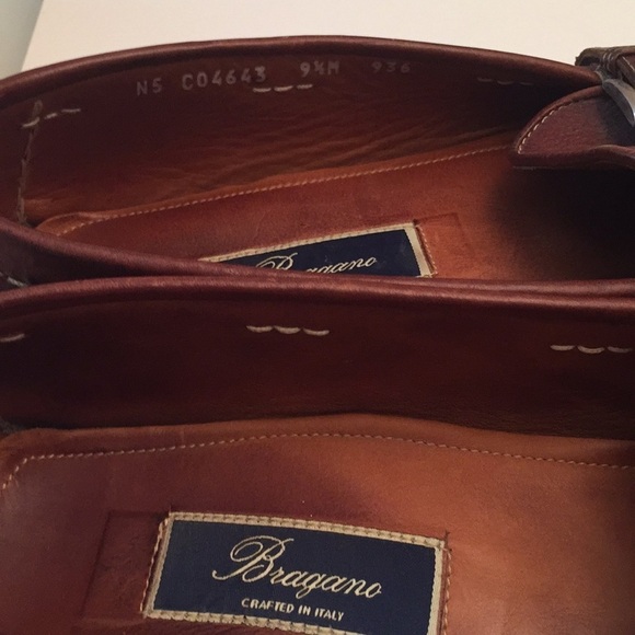 Bragano Men’s Brown Buckle Loafers Size 9.5 Made In  Italy - Picture 3 of 8
